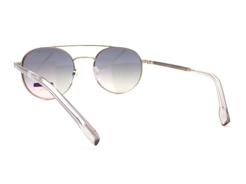 Bolle Ova Round Sunglasses Silver with TNS Gradient Pink Mirror Lenses 12590 - Picture 3 of 4