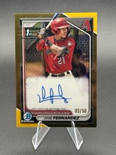 2024 Bowman Chrome JOSE FERNANDEZ 1st Auto True Gold Refractor /50 RC Rookie