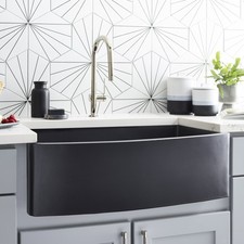 Native Trails NSKQ3320-C Farmhouse Quartet Kitchen Sink Charcoal