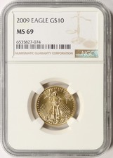 2009 $10 Gold 1/4 oz American Eagle NGC MS69 6300.00 per troy oz