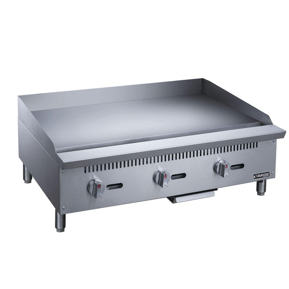Dukers DCGM36-NG Griddle 36 Inch Natural Gas 3 Burner 90000 BTU