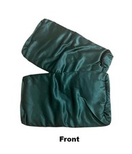 Luxurious Satin Contour Pillows - Forest Green, Hand-Made, 21" x 12" x 2"