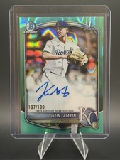 2025 Bowman Draft #CPA-JLA Justin Lamkin Chrome Auto Aqua Lava Refractor #/199