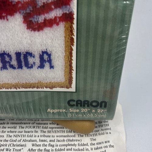 Patriotic God Bless America Latch Hook Kit & Embroidery Cross Stitch Kit - Picture 5 of 7