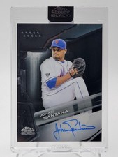 JOHAN SANTANA 2026 TOPPS CHROME BLACK AUTO #CBA-JS METS Q3967