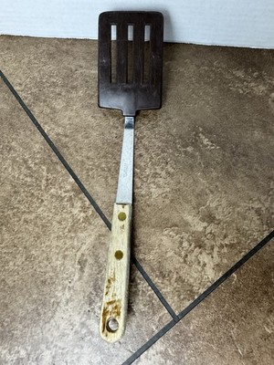 Vintage Robinson Stainless USA Slotted Spatula Mid Century