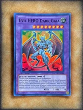 Yugioh Evil HERO Dark Gaia LCGX-EN069 Super Rare 1st Ed NM