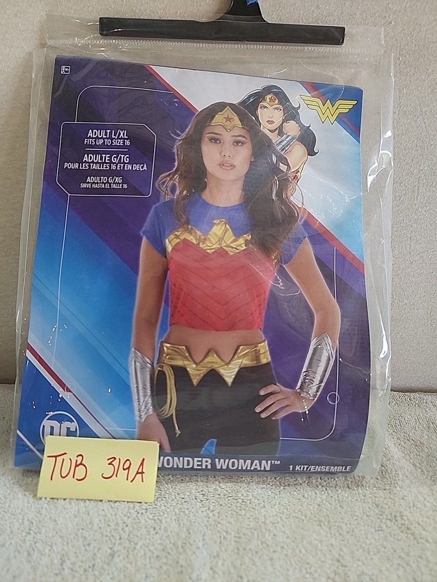 Wonder Woman Adult Costume Kit Size L/XL Piece Cosplay Set DC Comics  NEW