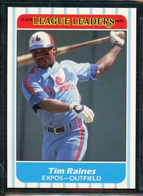1986 Fleer/Walgreen's League Leaders - #33 - Tim Raines - Montreal Expos