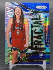 Georgia Amoore 2025 WNBA Prizm RC Blue Pulsar 108/199 Fractal #14 Mystics Rookie