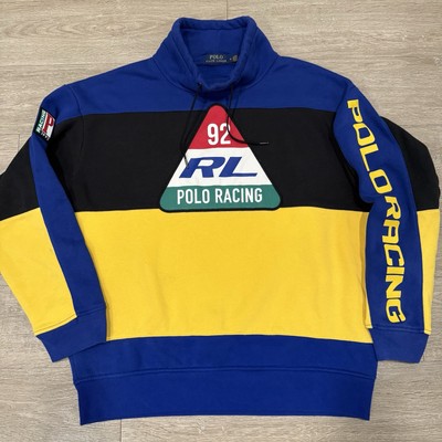 【現行】Ralph Lauren POLO RACING RL 92 スウェット Polo Ralph Lauren Pullover Mens M 92 Rl Racing Funnel Neck Color