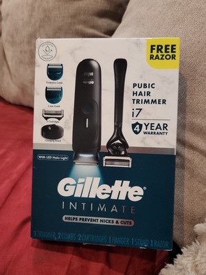 Gillette Intimate i7 Men s Premium Body & Pubic Hair Trimmer w/ Razor  BRAND NEW