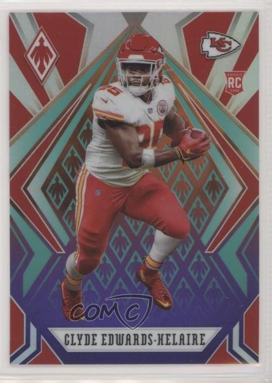 2020 Panini Phoenix Rookies Color Burst Clyde Edwards-Helaire #121 2qw