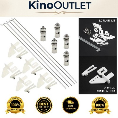 Complete 15 PCS RC Airplane Control Horns & Pushrod Kit - Easy Installation