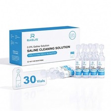 0.9 Saline Solution, 30x5mL Individually Sealed Vials, 150mL Total