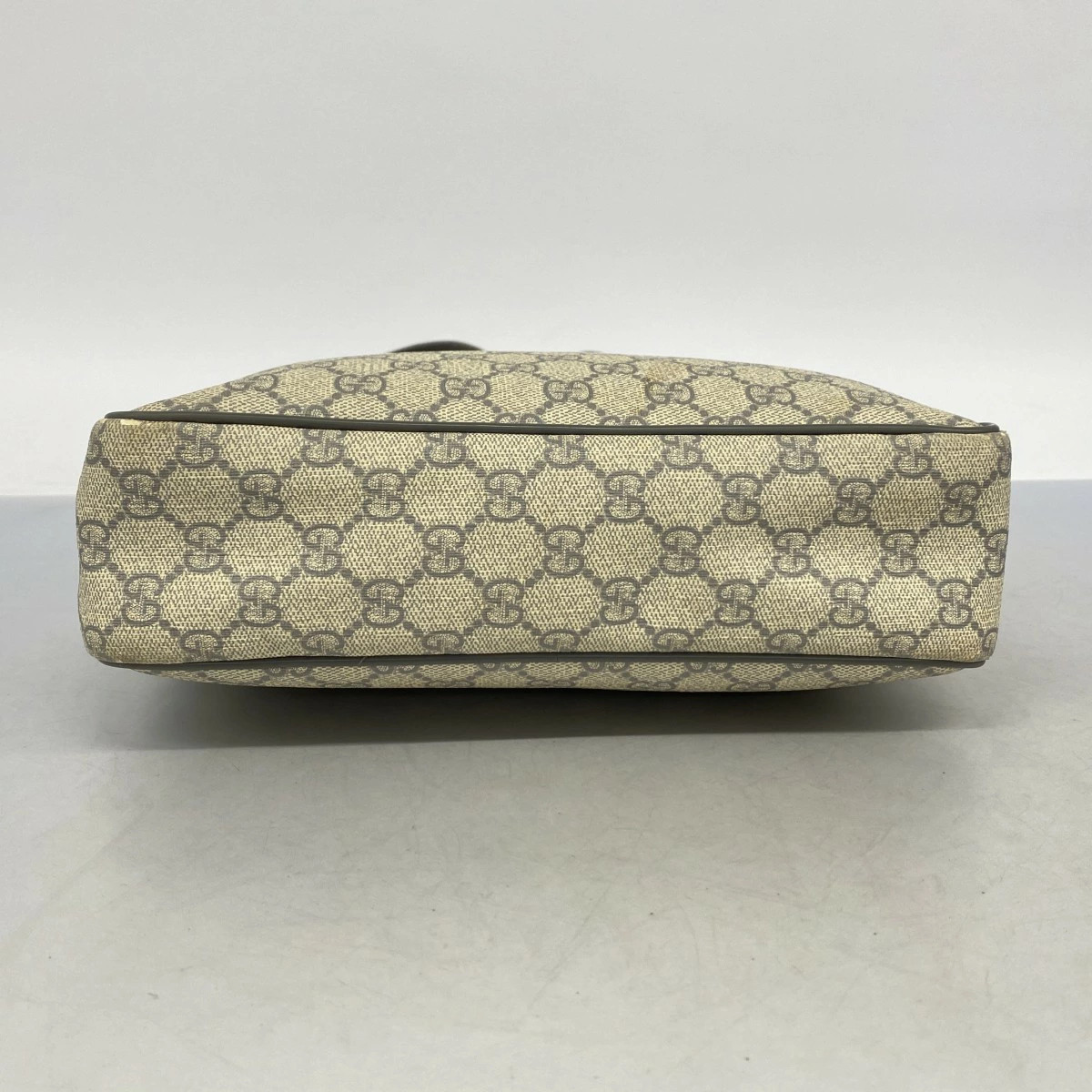 Gucci GG Supreme Shoulder Bag PVC Gray Silver Hardware thumbnail 3