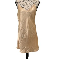 Victoria  s Secret satin slip dress color pastel yellow Gold label