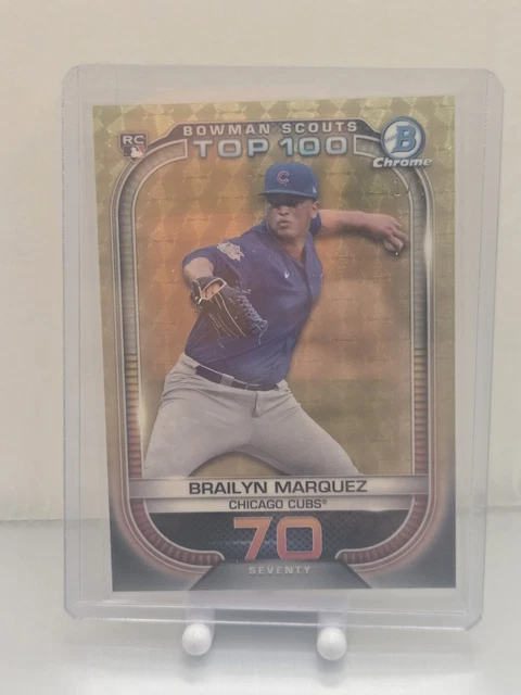 2021 Bowman - Bowman Scouts Top 100 Brailyn Marquez #BTP-70 Gold Vinyl 1/1