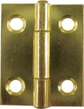 1" Brass Plated Steel Flat Butt Hinge