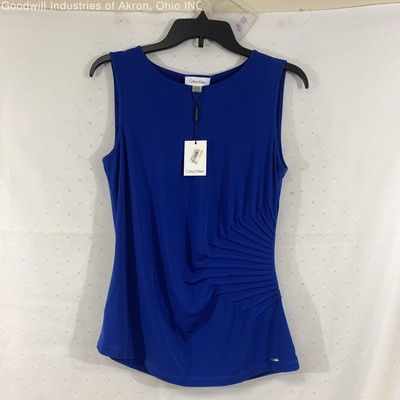 NWT Calvin Klein Blue Women's Sleeveless Top, Sz. S