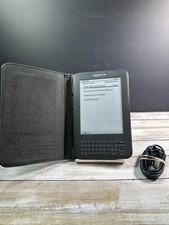 Amazon Kindle Keyboard 3rd Gen D00901 Bundle w/New Battery, Leather Case w lite