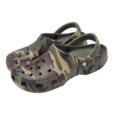 Crocs Classic Camouflage Clog Army Green Multi Men Unisex Sandal 211936-3TC - Photo 1/4