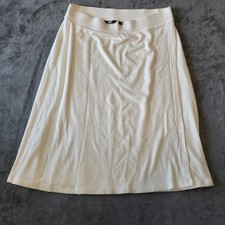 Lands End Skirt XL Beige Ribbed Wrap Midi Minimalist Preppy Academic