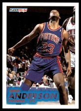 Greg Anderson 1993-94 Fleer Basketball #280 - Detroit Pistons