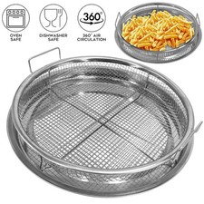 Round Non-stick Crisper Tray Oven Baking Mesh Tray Baking Pans Crisping Tray