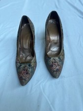 1950's Beautiful Vintage Brocade Pumps Size 7.5