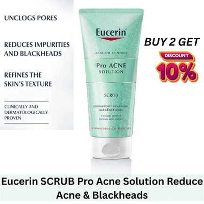 100ml Eucerin SCRUB Pro Acne Solution Reduce Acne Blackheads Blemish-Prone Skin