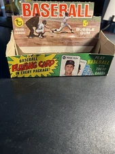1968 Topps Baseball Retail Wax BOX ONLY Mantle Batting Box Top Yaz Playing Card