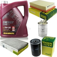 Mann Inspektionspaket 5L Mannol Energy Combi Ll 5W-30 FüR Vw Polo Variant 1.9