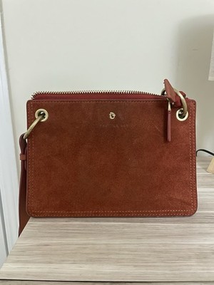 Spartina 449 Crossbody Bag Carrie Terracota Suede Leather