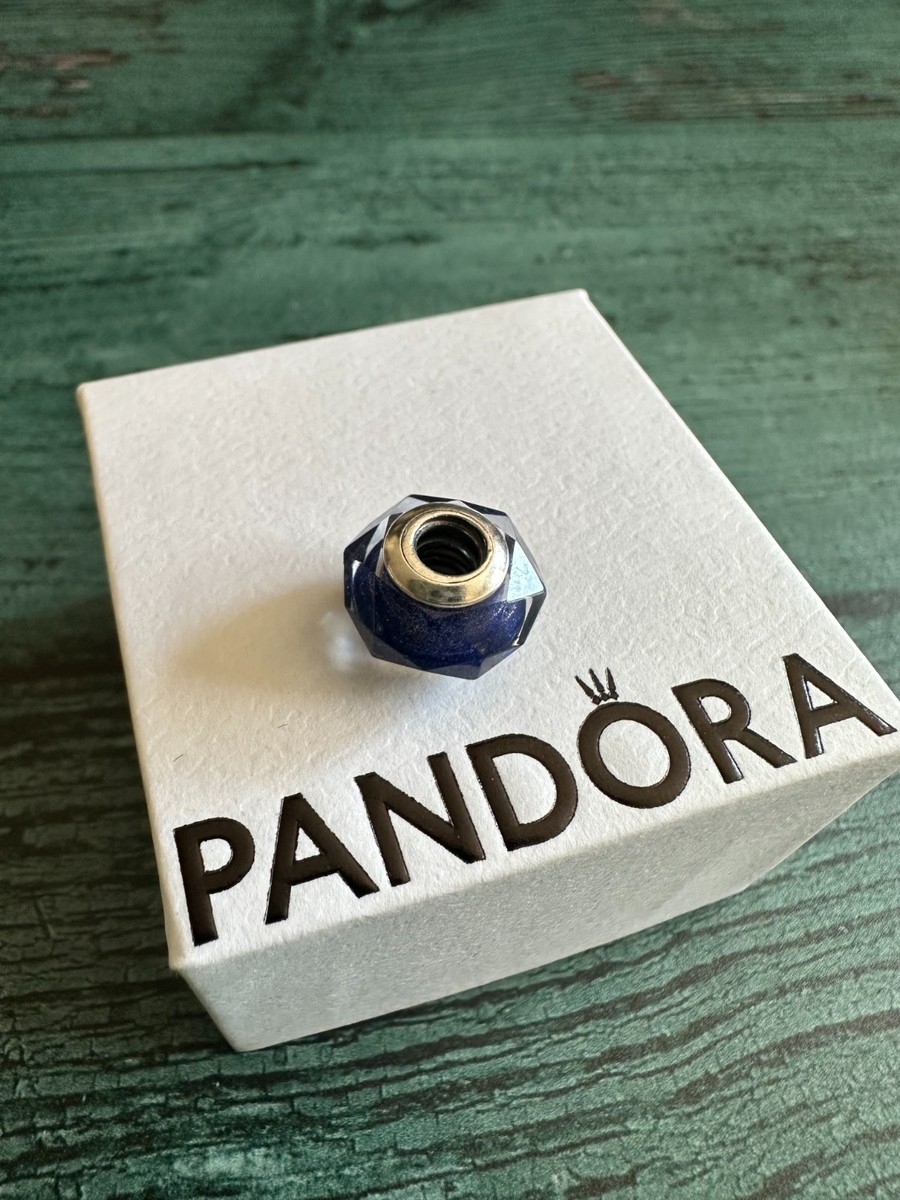 Pandora ５点 BN Pandora Faceted Blue Murano Glass Charm 792984c00 Sterling