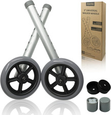 Universal Walker Wheels Replacement - 5 Inch, Wheels for Walkers for Seniors 1 P