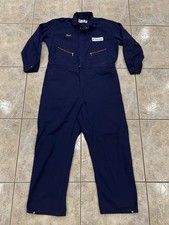 Men's 50 Reg RED KAP Unlined Twill Canvas Navy Blue Work Utility Coveralls 50R
