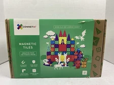 Connetix Magnetic Tiles Rainbow 100 Pieces New/ Open Box