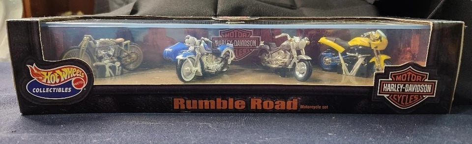 JUEGO DE MOTO DE CARRETERA HOT WHEELS RUMBLE, 4 MOTOCICLETAS HOT WHEELS HARLEY-DAVIDS0N Foto 2 de 4