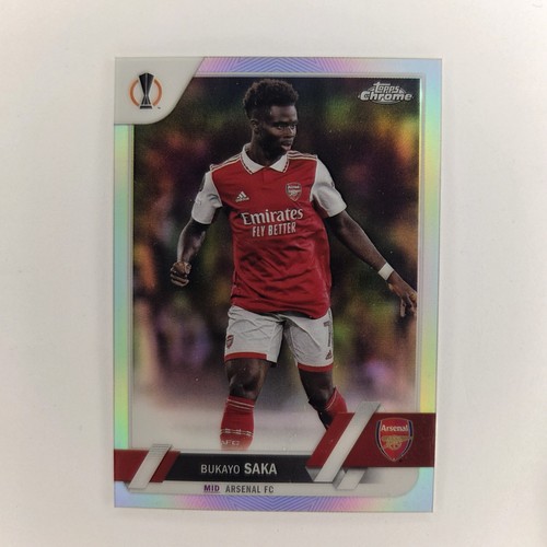 2022-23 Topps Chrome UEFA Bukayo Saka Refractor Parallel #25 Arsenal
