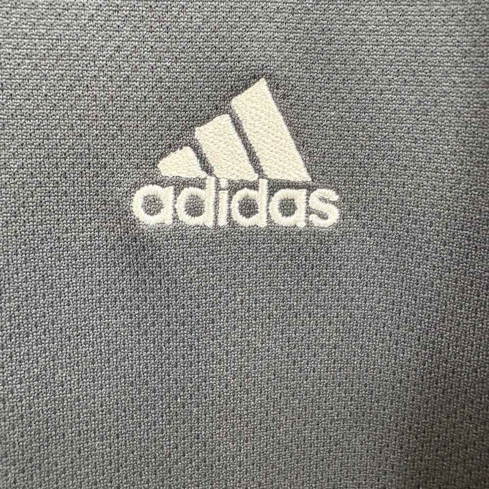 Camisa Polo Adidas Para Hombre XL Negra Blanca 3 Rayas Logo Climacool Manga Corta Foto 3 de 4