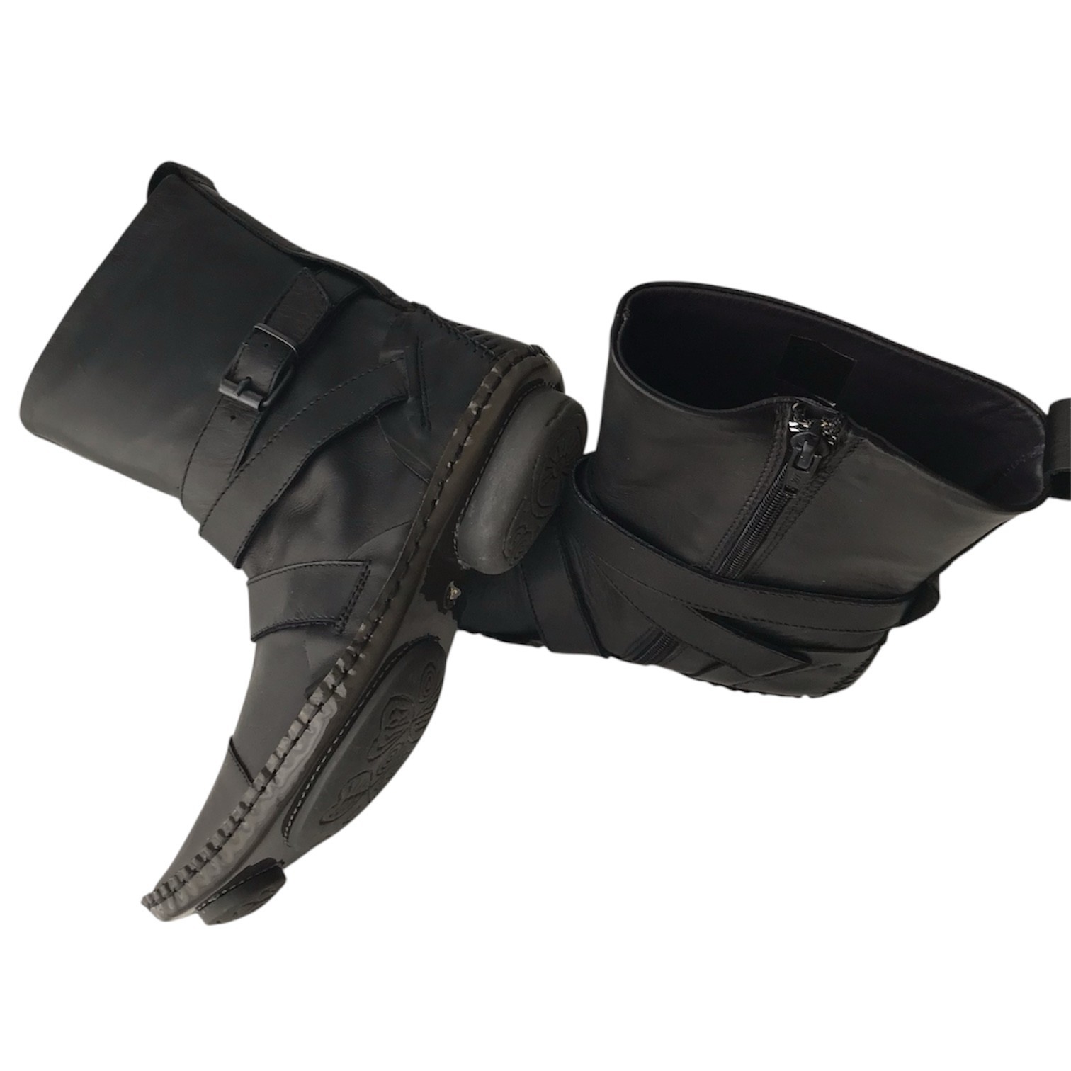 MARITHE FRANCOIS GIRBAUD Patchwork Leather Boots … - image 3