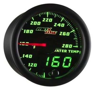  Double Vision 280 F Water Coolant Temperature Gauge Kit - Includes Electronic 
