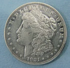 1921-D Morgan Silver Dollar, EXTRA FINE CONDITION, #2150
