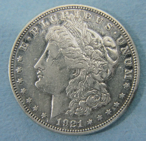 1921-D Morgan Silver Dollar, EXTRA FINE CONDITION, #2150