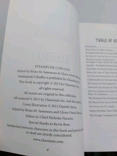 Steampunk Cthulhu Mythos Terror Sammons & Barrass Chaosium Paperback 2013 - Picture 5 of 5