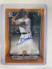 2026 Bowman Chrome Prospects 1st Orange Shimmer Auto /25 #CPA-BI Brent Iredale