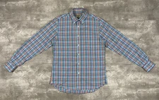 GITMAN BROS FOR EPAULET GINGHAM LONG SLEEVE SHIRT MENS M BUTTON DOWN