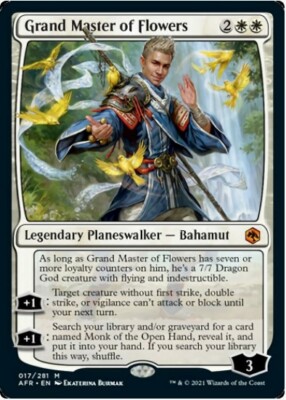 1 x Grand Master of Flowers - D&D - AFR - LP - Magic The Gathering - MTG