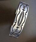 Navajo Jennifer Curtis heavy sterling silver heavy bracelet